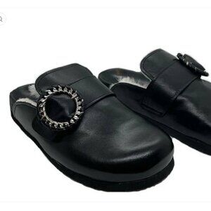 hand made Italian clogs/slipons Leather and shearling lining 5.5, 6, 6.5, 7